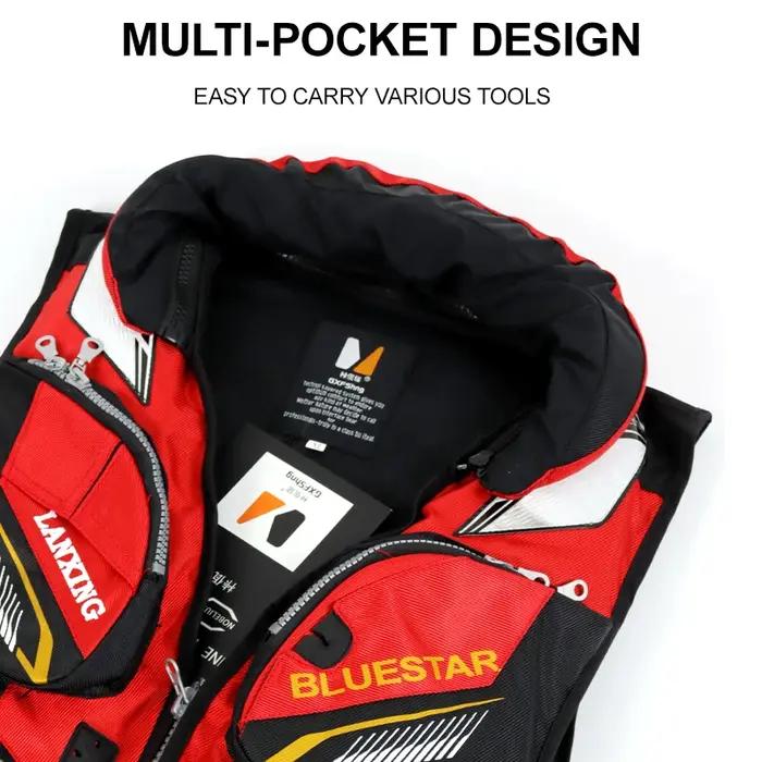 Veste de pêche en eau vive ZYZHE pour hommes J45, gilet de flottabilité multifonction, flottabilité
