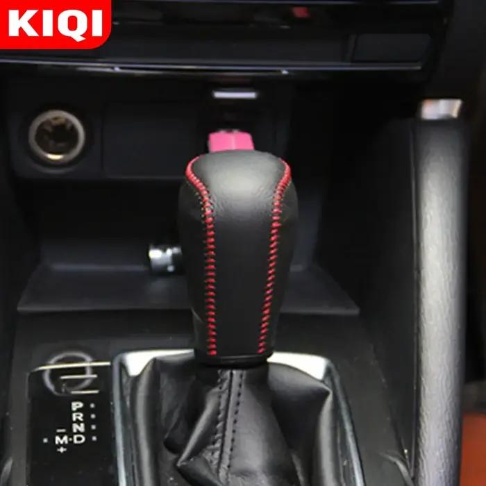 KIQI AT – couvercle de poignée de changement de vitesse en cuir, pour Mazda 3 Axela Atenza CX-5 CX-4