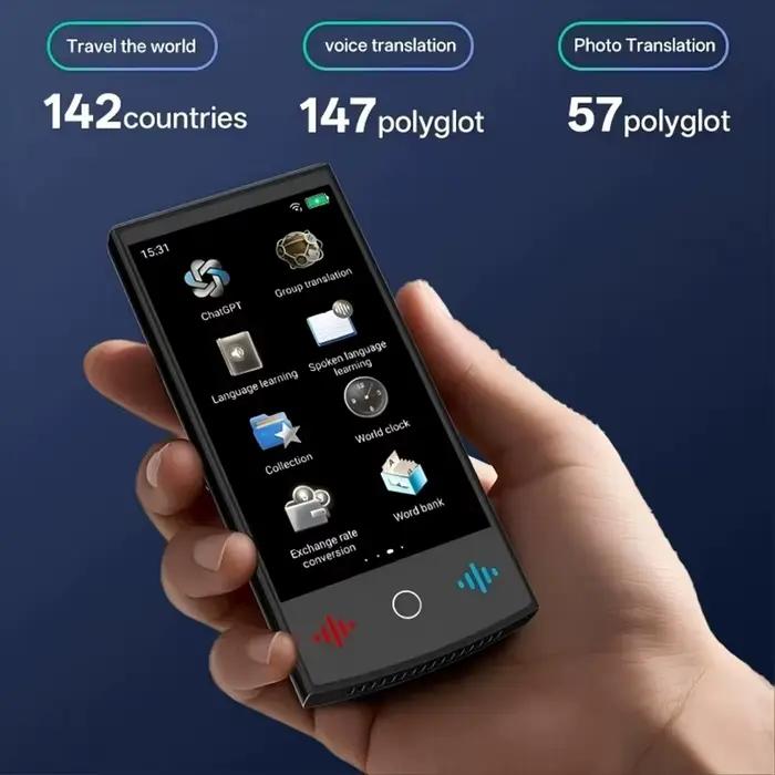 Traducteur vocal intelligent T26 portable 147 langues en temps réel pour voyages et affaires