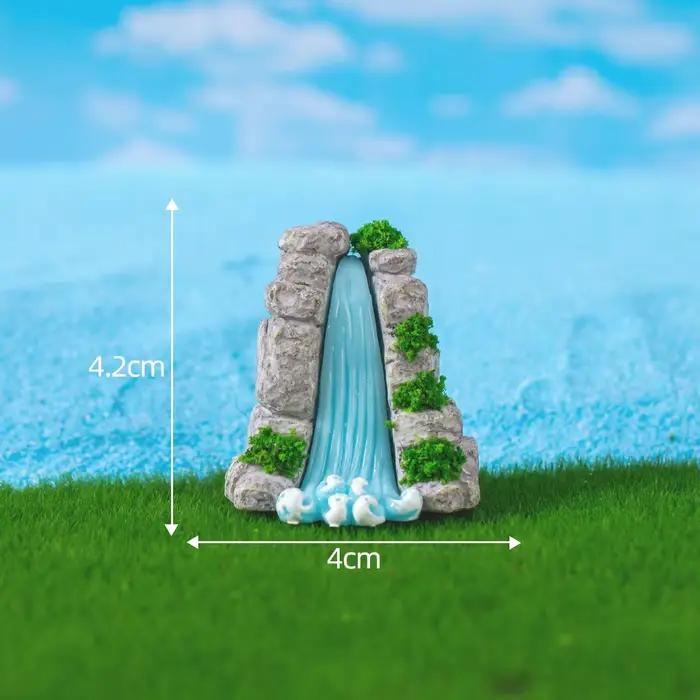 Accessoires de jardin féerique miniatures, puits d'eau de printemps, pont de bateau, ornement, Statu