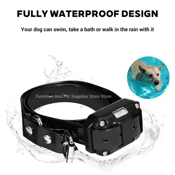 Collier de dressage électrique pour chien, étanche, pour animaux de compagnie, avec télécommande, dispositif Anti-aboiement Rechargeable, toutes tailles