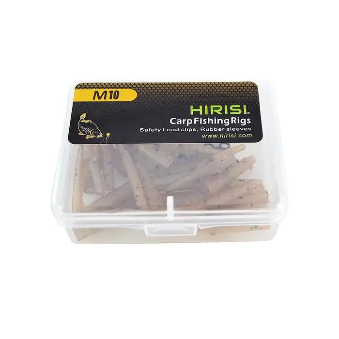 Hirisi 40 pièces accessoires de pêche à la carpe Clips de plomb de sécurité queue cône en caoutchouc