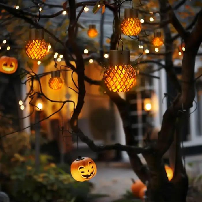 Lanterne solaire LED à effet de flamme pour l'extérieur, lampe de décoration de jardin étanche, lumi