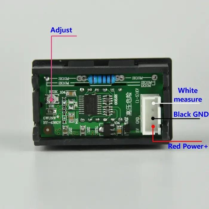 Voltmètre numérique à affichage LED, Voltmètre haute précision, Voltmètre haute tension, Batterie 5V