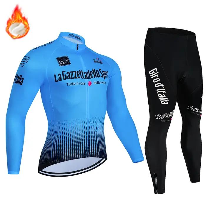 Tour d'italie D'ITALIA vêtements De cyclisme chemisier pour hommes uniforme Costume vélo polaire Jersey ensemble De sport pantalon homme vêtements De vélo bavoir