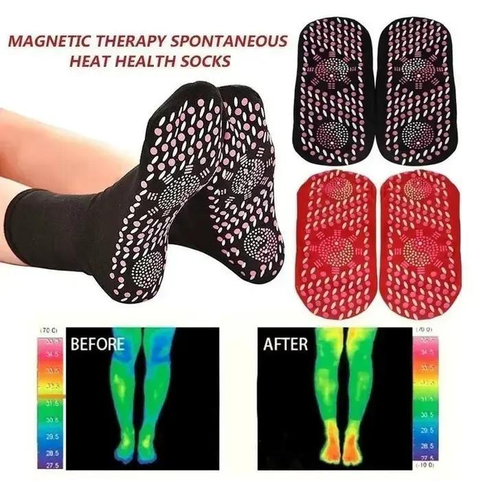 Chaussettes chauffantes tourmaline hiver thermiques soins santé minceur thérapie magnétique 1-10 paires