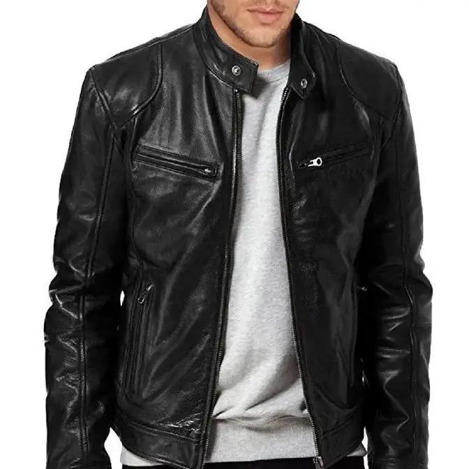 Utile vêtements pour hommes européens et américains veste en cuir