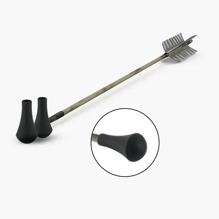 Flèches de sécurité en caoutchouc souple pour la pratique du jeu, flèche de chasse, pointe de flèche de sécurité, diamètre intérieur 7mm, 0.28 pouces, 6 pièces
