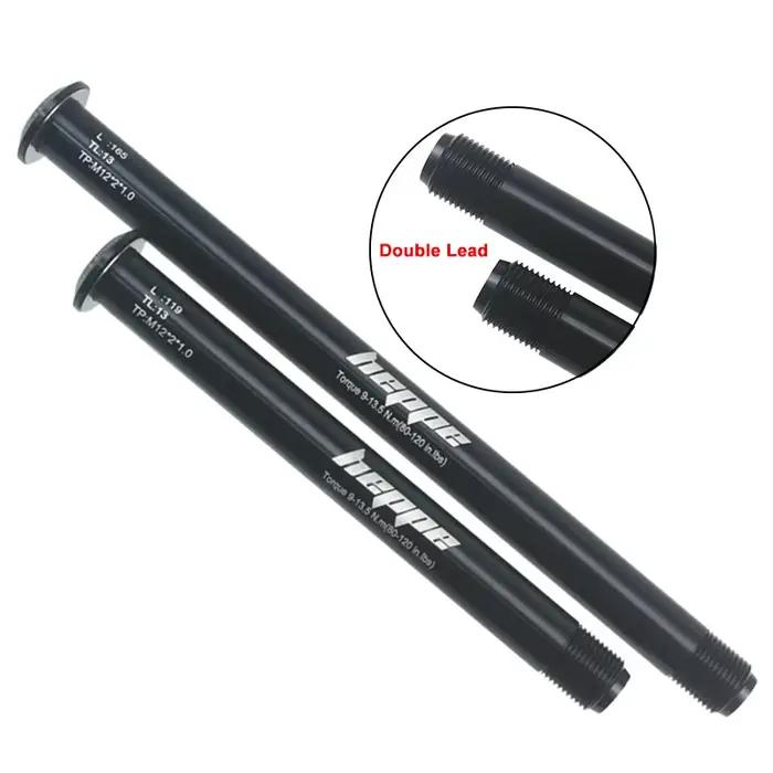 HEPPE vélo Double plomb à travers l'axe 119mm/165mm M12xP1.0 vtt vélo de route fourche avant arbre b