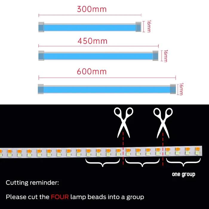 2 pièces LED DRL voiture feux de jour bande Flexible étanche phares automatiques blanc clignotant ja