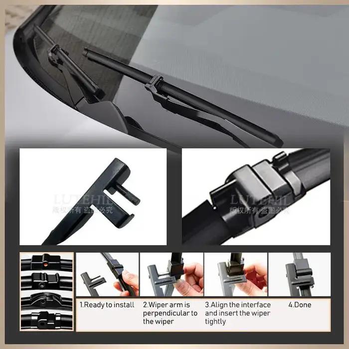Pour mercedes-benz classe C W204 2009-2012 2010 2011 balais d'essuie-glace avant pare-brise brosse d