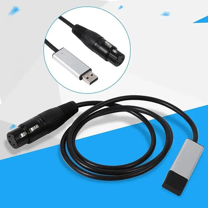 Câble adaptateur petUSB vers DMX pour scène Chang, tête mobile, longueur de la lumière, ordinateur P