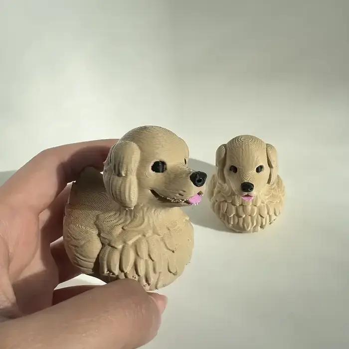 Statue de canard de chien de chasse imprimée en 3D, Statue de canard à tête de chien mignonne et réaliste, décoration de jardin, de pelouse et de terrasse