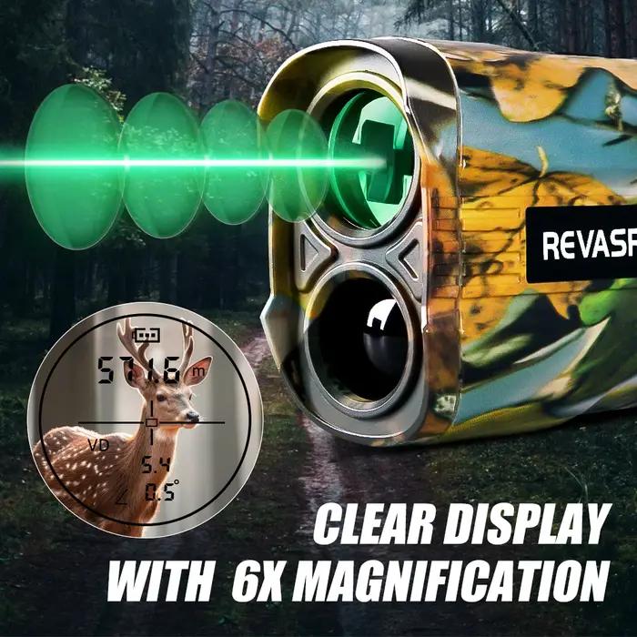 Télémètre Laser de Chasse REVASRI 1000 Yards avec Batterie Rechargeable - Monoculaire Télémètre de Chasse - Mesureur de Distance pour Activités Plein Air Occasions Spéciales