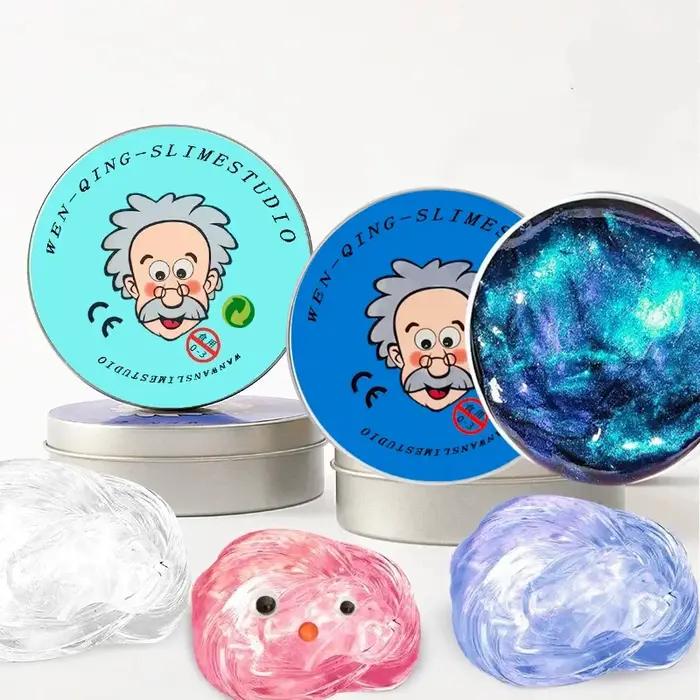 Ensemble de jouets en pâte à modeler liquide réutilisable, slime rebondissant, argile colorée, pâte
