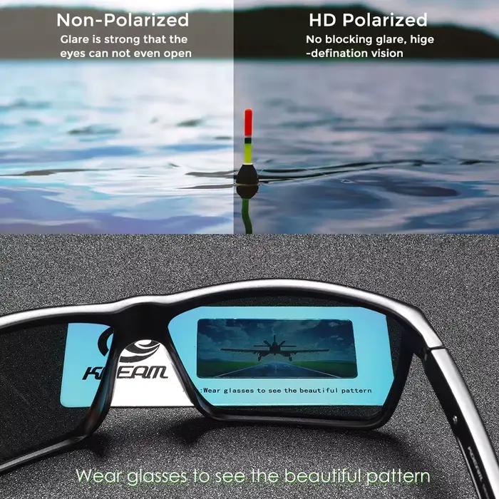 KDEAM-Lunettes de soleil polarisées à 100% ° KD029, protection UV, charnière à ressort intégrale et