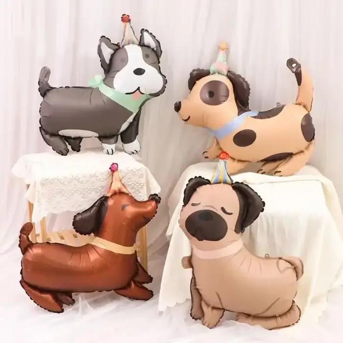 4 ballons en aluminium pour chiens