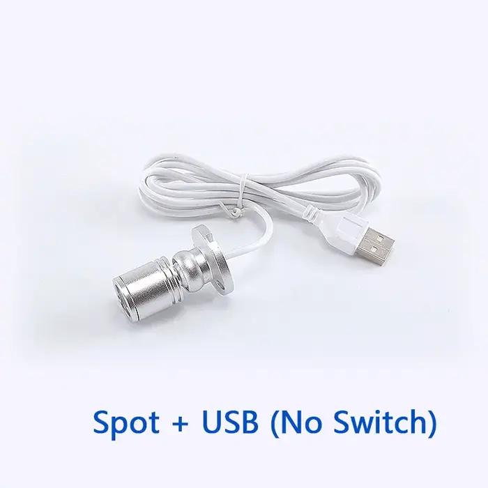 Projecteur Led USB 3W DC5V pour Armoire à Bijoux Vitrine Comptoir Monté en Surface Lumineux Plafond Interface USB 5V Occasions Spéciales