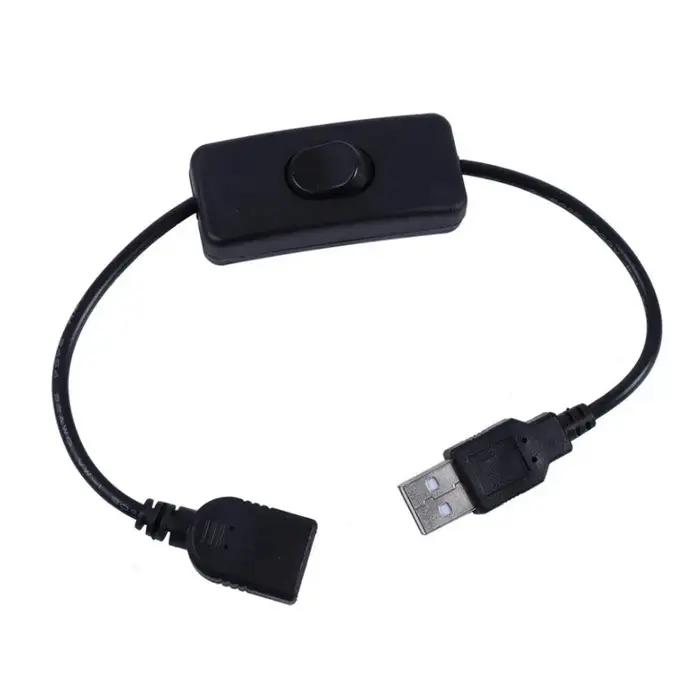 Joli variateur à bouton tactile LED DC 5V USB femelle à mâle, câble d'extension, contrôleur ON OFF,