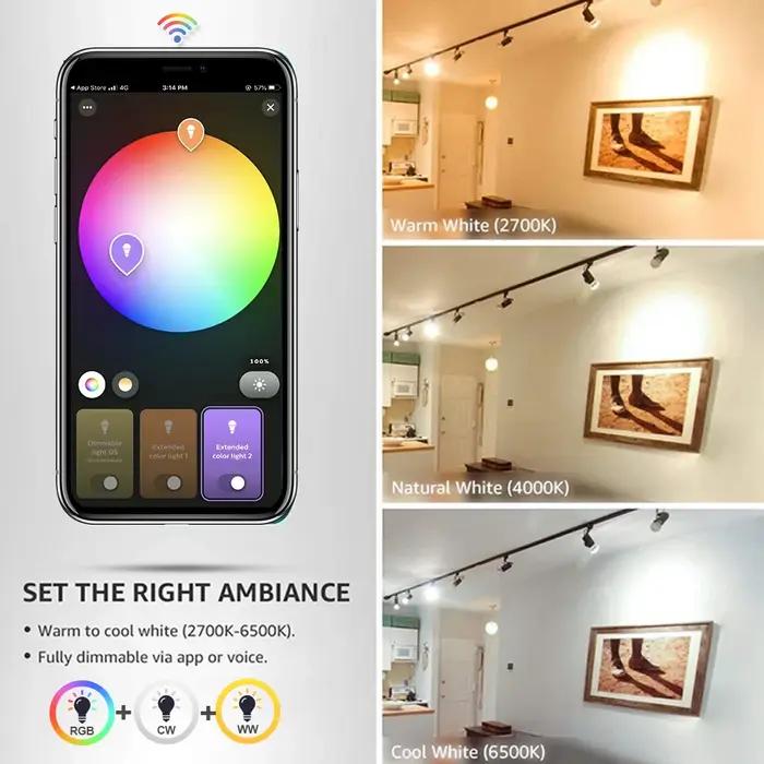Ampoule Led GU10 Zigbee/Wifi RGB CW WW, projecteurs, lampe intelligente, fonctionne avec Alexa Echo