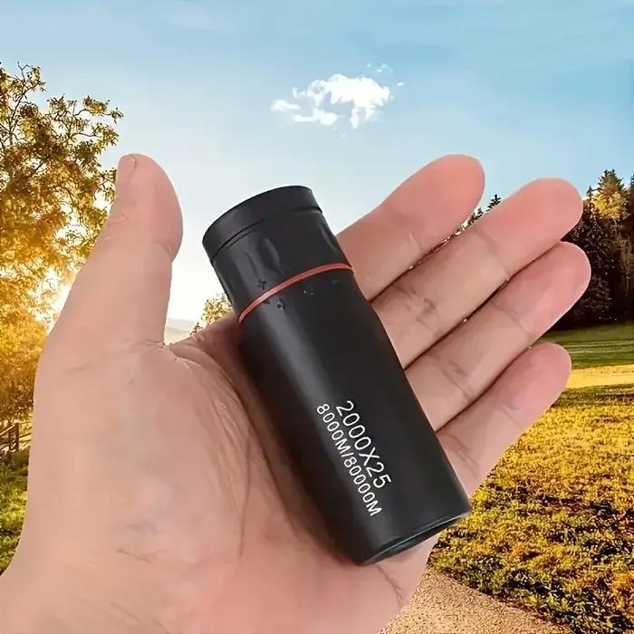 Télescope monoculaire compact 2000X25 HD 2025 - Portable pour voyage randonnée pêche observation ornithologique