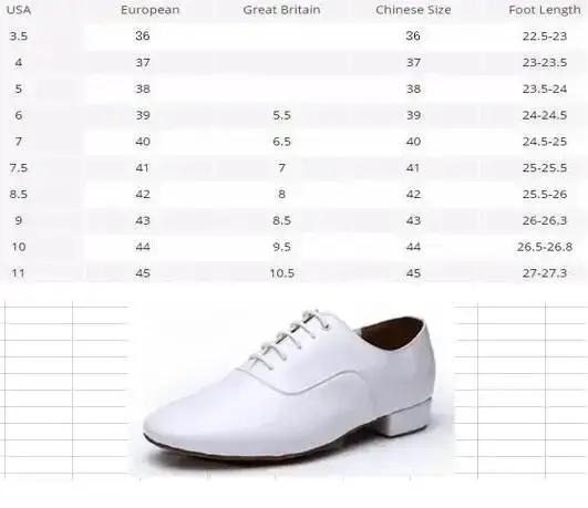 Chaussures de danse latine professionnelles pour hommes, noir et blanc, hauteur de talon bas 2.5cm,