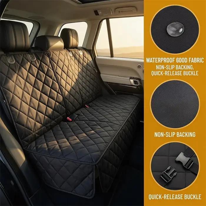 Housse de siège de voiture imperméable pour chien avec accoudoir central