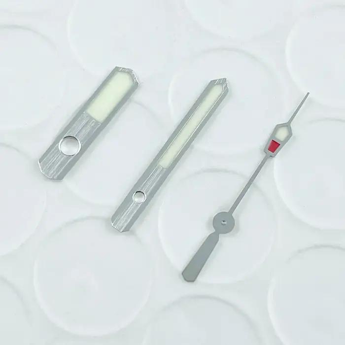 Aiguilles NH35 haut de gamme brossées vert lumineux C3 pour mouvements NH35A NH36A - Mod SKX BGW9