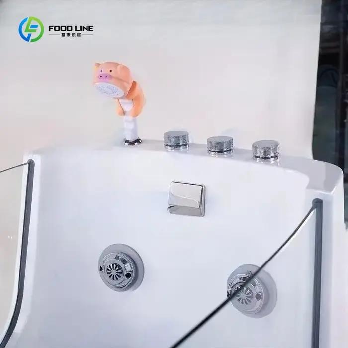 Spa de bain d'ozone d'hydrothérapie de Massage de bulle personnalisé pour les chiens escaliers réglables de fond