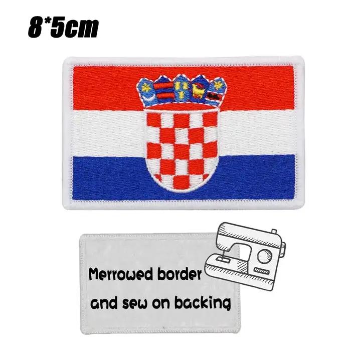 Patch brodé Croatia Feel, crochet et boucle, insigne militaire à coudre