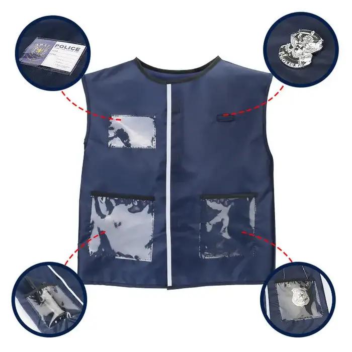 Costumes de cosplay de police unisexes, jouets de police, flic, boussole, sifflet, insigne de police, accessoires de costume de carnaval, Halloween