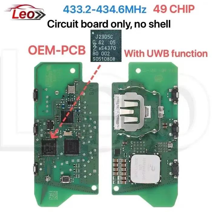 Clé OEM-PCB pour châssis BMW U avec fonction UWB 433.2-434.6MHz 49chip pour BMW X1 X2 IX1 IX2 U06 U1