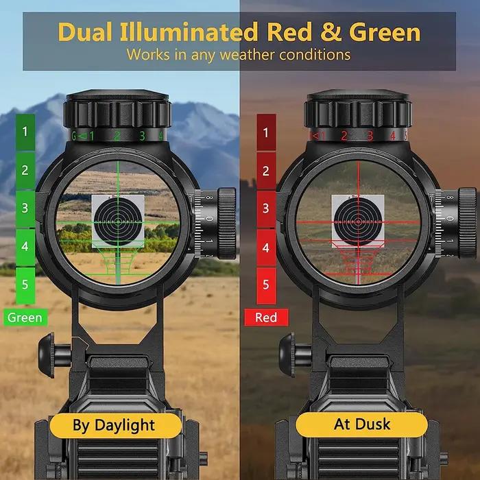 Lunettes de visée 3-9x40 EG pour la chasse, avec réticule lumineux rouge et vert, lunette optique ta