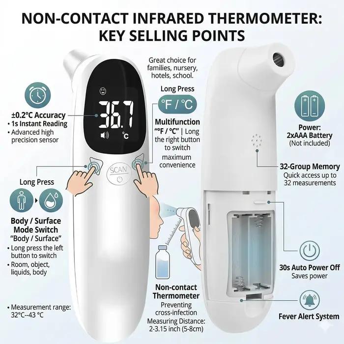 Thermomètre numérique pour animaux de compagnie