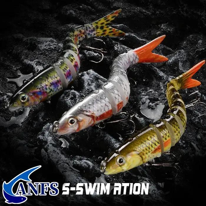 Leurres de pêche multi-articulés Swimbait manivelle appât lent coulant bionique appât artificiel eau