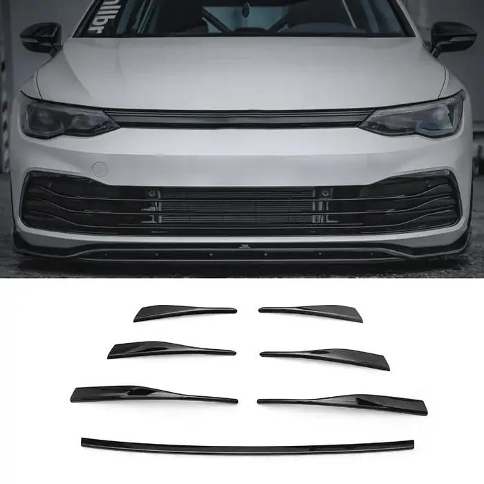 Barre de pare-chocs ABS pour Volkswagen Golf 8 MK8 Pro 2021 2022, Grille Avant, Bandes Décoratives,