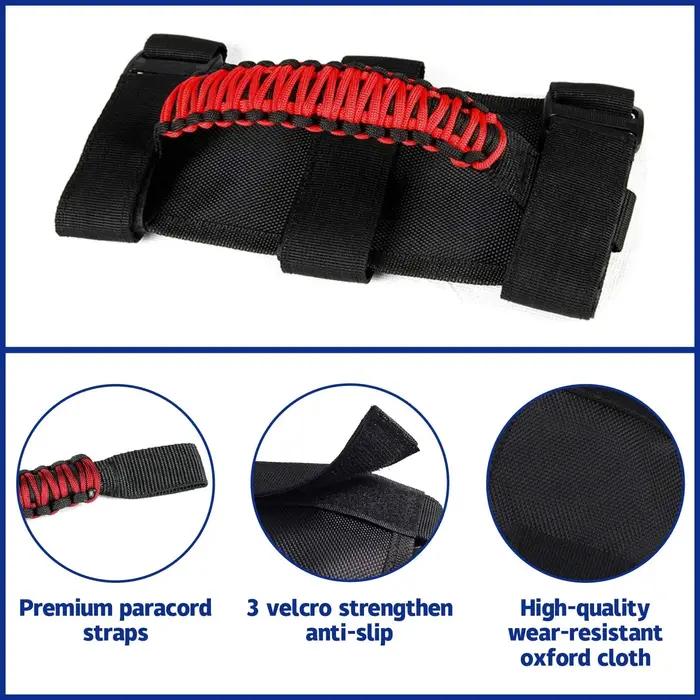 Pour Jeep Wrangler CY YJ TJ JK JKU JL JLU & Gladiator JT 1955-2024 + poignées de maintien de barre d