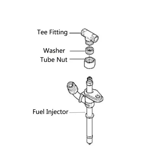 Kits d'injecteur de carburant, raccord en T, rondelle, écrou de Tube pour moteur de tracteur Diesel