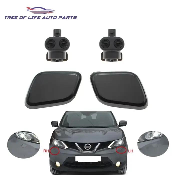 Couvercle de Jet de buse de pulvérisation de lave-phare de pare-chocs avant avec connecteur pour Nissan Qashqai Dualis