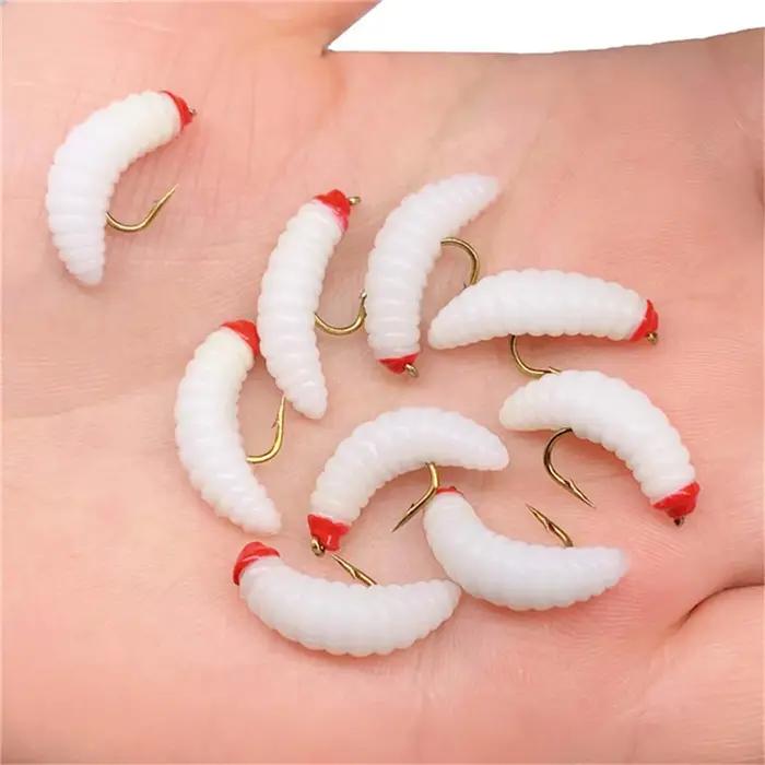 3 pièces tête de perle en laiton coulant rapide nymphe asticots Bug ver mouches truite mouche pêche