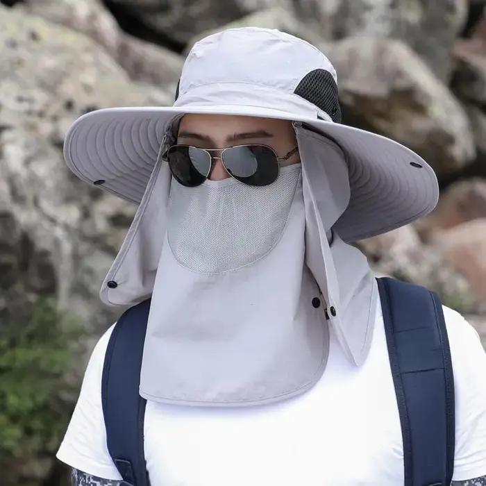 Chapeau de pêche en plein air réglable, Protection solaire, pare-soleil respirant pliable pour homme