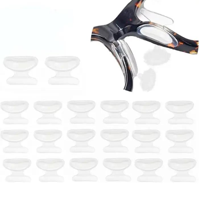 20 pièces plaquette nasale adhésive, plaquettes nasales pour lunettes bâton sur Silicone anti-dérapa