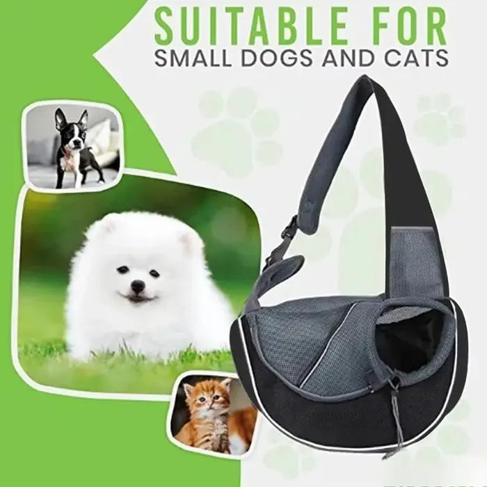 Sac de transport pour animaux de compagnie, sac à dos réglable à bandoulière pour petits chiens et chats, sac de transport mains libres pour les voyages, fournitures pour animaux de compagnie en plein