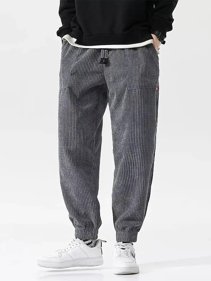 Pantalon jogger baggy en velours côtelé homme - Coupe loose confortable pour automne hiver