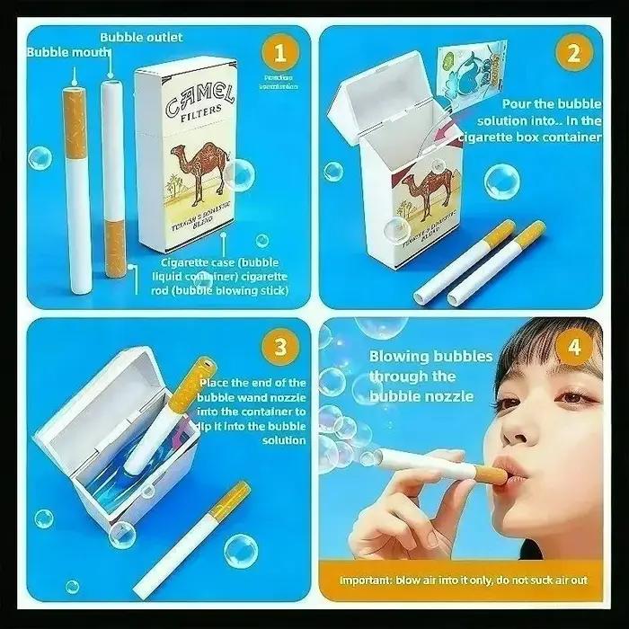 Boîte à cigarettes en plastique anti-stress avec machine à bulles portable pour adultes et enfants, accessoire de décoration et détente pour bureau et extérieur