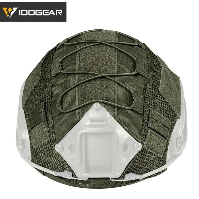 Housse camouflage casque tactique IDOGEAR pour Ops-Core FAST PJ - Couverture paintball et airsoft