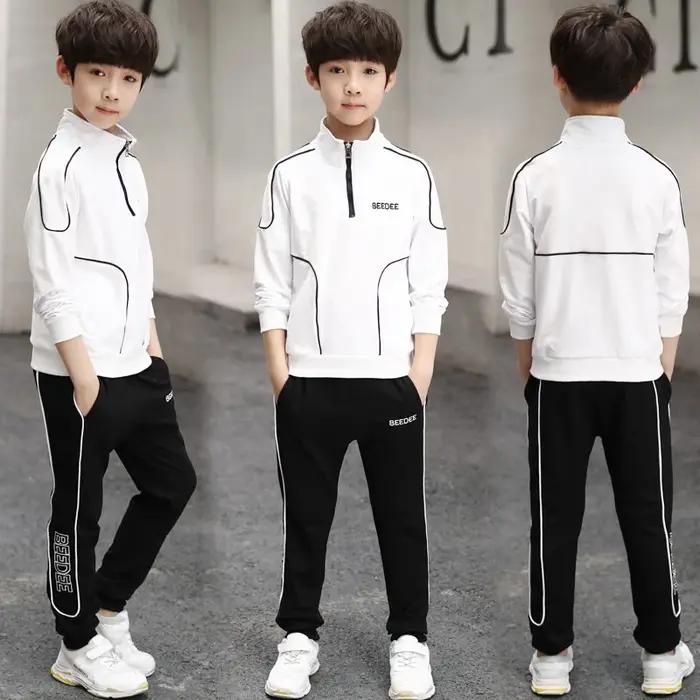 Printemps automne adolescents garçons vêtements ensembles enfant mode lettre sweat + pantalon 2 pièc