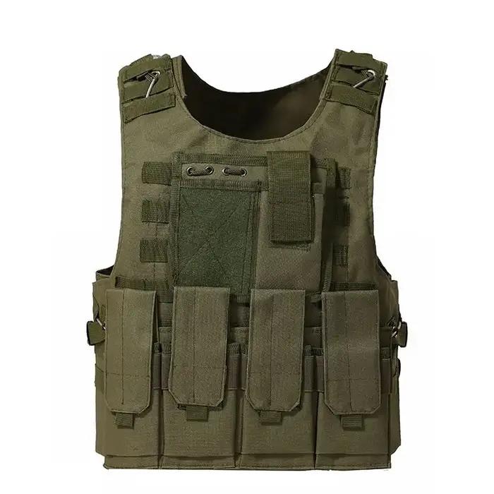 Gilet de sécurité tactique L avec design molle et matériaux Oxford 600D pour paintball, wargame, camouflage et sécurité en plein air