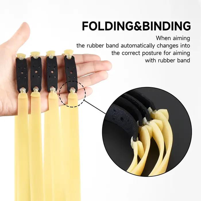 4 pièces 2.0mm épaissi puissant fronde élastique spécial pour la chasse Sport haute qualité Latex él