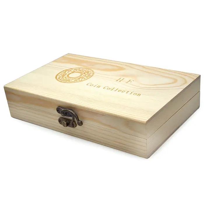 Boîte de protection des pièces commémoratives en bois, ajuste une boîte de collection qui empêche l'
